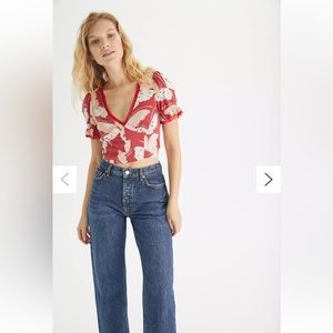 Urban Outfitters Hazel Button Up Blouse Size Medium